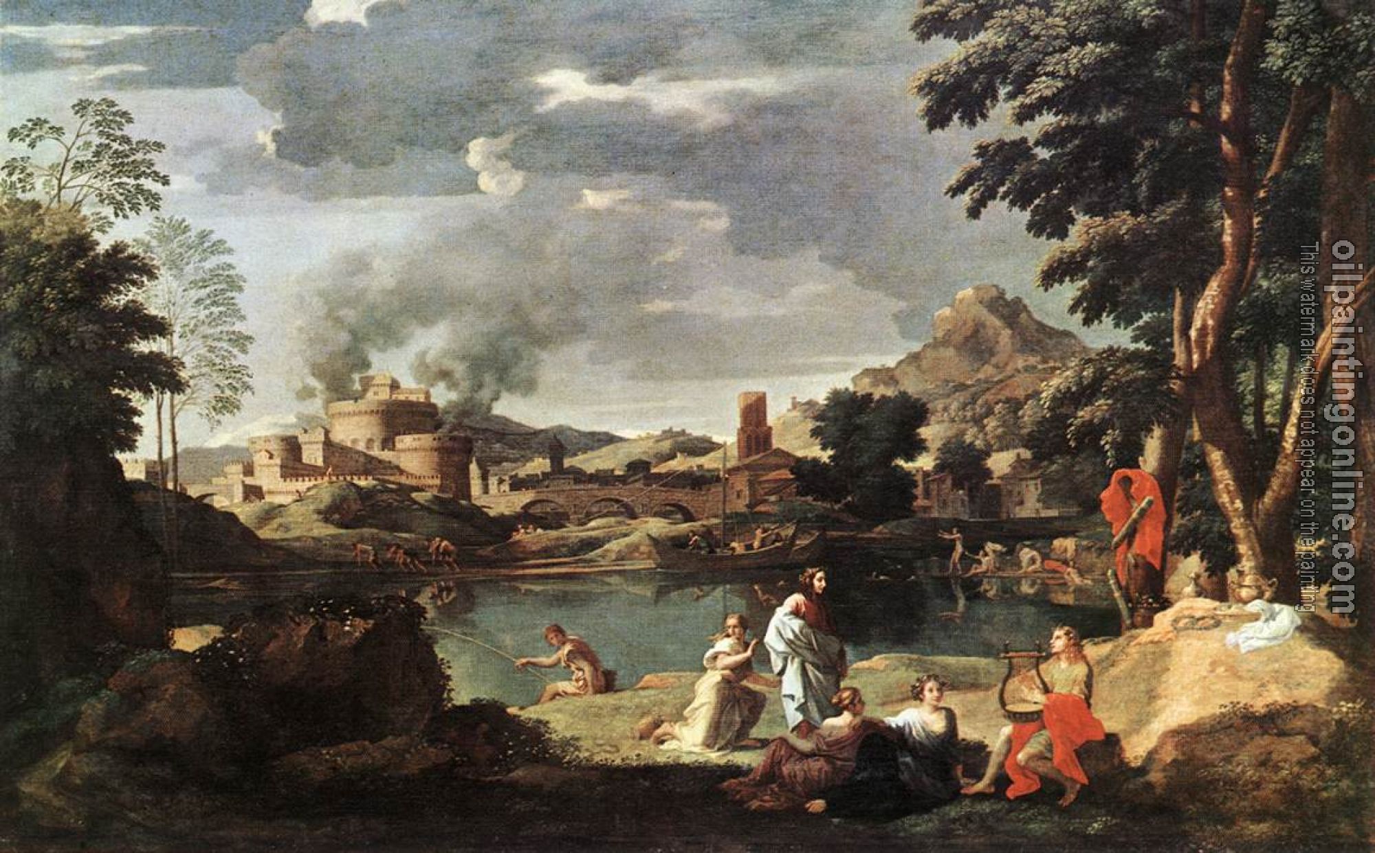 Poussin, Nicolas - Landscape with Orpheus and Euridice